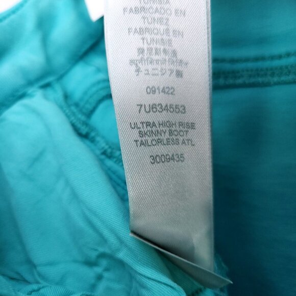 7 For All Mankind Women's Ultra High Rise Skinny Boot Jeans Size 26 Atlantis New - Picture 14 of 16